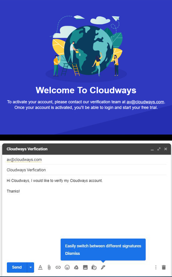 Cloudways Verification 验证