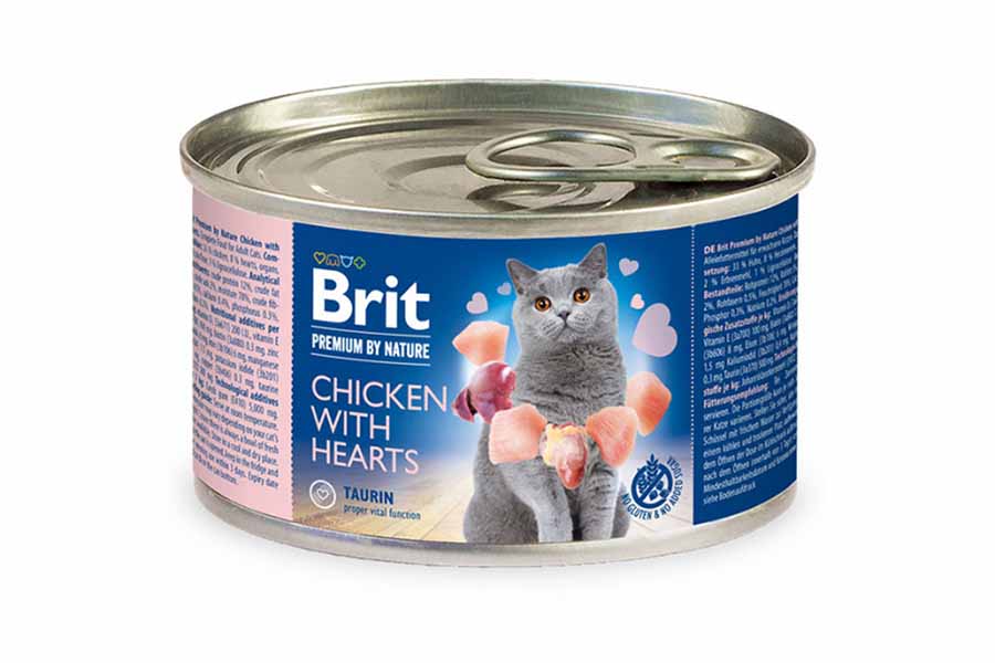 Wet Food brit-premium-by-nature-chicken-with-hearts-200g-cat-wet-food