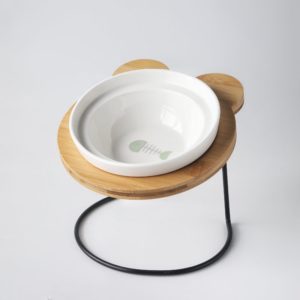 Ceramic catbowl with stand
