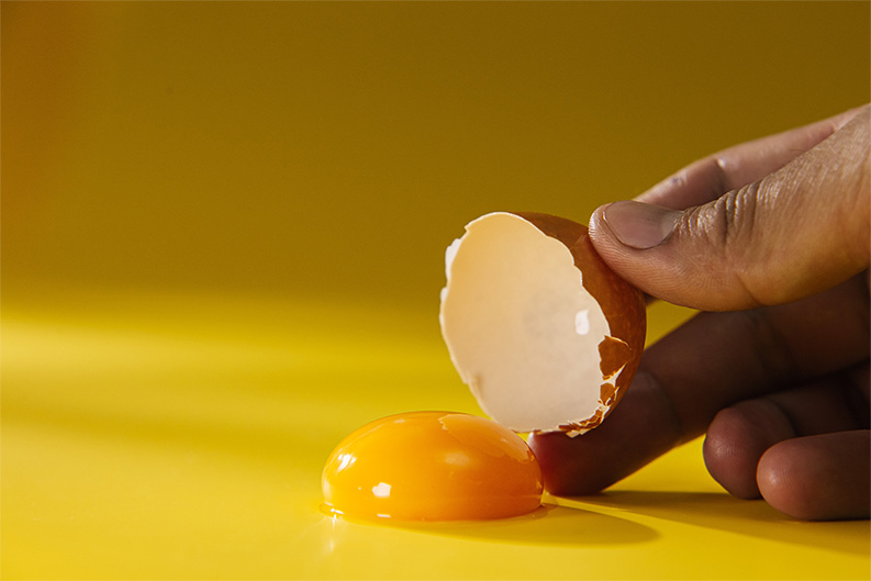Egg yolk for hairball